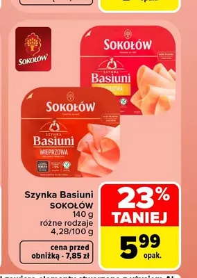 Szynka Basiuni miodowa Sokołów promocja w Carrefour