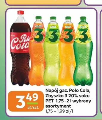 Napój gazowany Zbyszko 3 Cytryna promocja w Społem Częstochowa