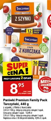Parówki Premium Family Pack z szynki Tarczyński promocja w Twój Market