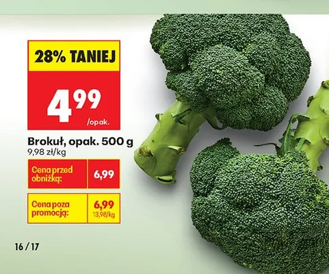 Brokuł, opak. 500 g promocja w Biedronka