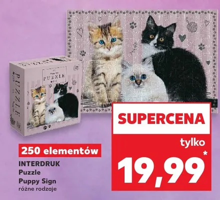 Puzzle Puppy Sign różne rodzaje promocja w Kaufland