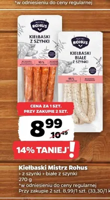Kiełbaski białe z szynki Mistrz Rohus promocja w Netto