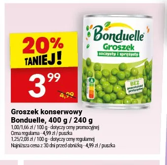 Groszek konserwowy Bonduelle promocja w Twój Market