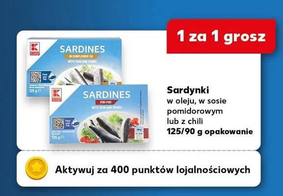 Sardynki w oleju, w sosie pomidorowym lub z chili promocja w Kaufland