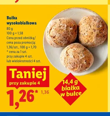 Bułka wysokobiałkowa promocja w Lidl