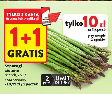 Szparagi zielone promocja w Intermarche