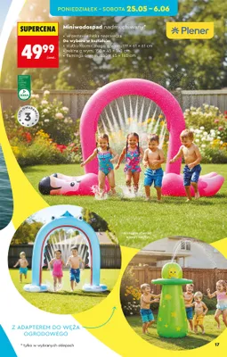 Miniwodospad nadmuchiwany Plener w kształcie rekina o wym. 150x45x140cm promocja w Biedronka