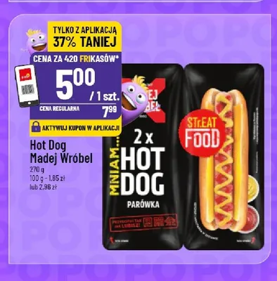 Hot Dog Madej Wróbel Streat Food promocja w POLOmarket