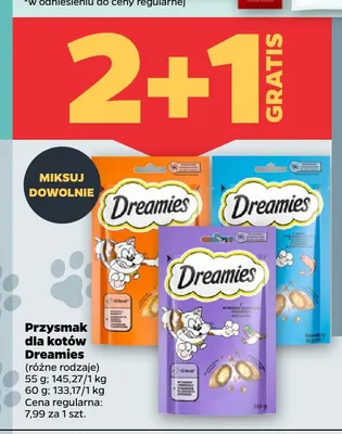 Przysmak dla kotów Dreamies promocja w Netto