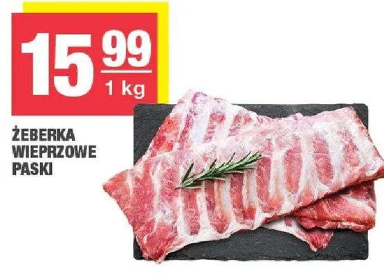 Żeberka wieprzowe paski promocja w SPAR