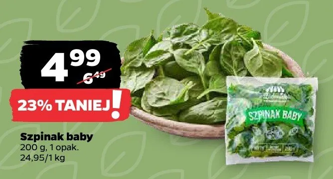Szpinak baby promocja w Netto