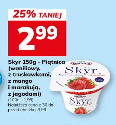 Skyr z truskawkami promocja w Hitpol