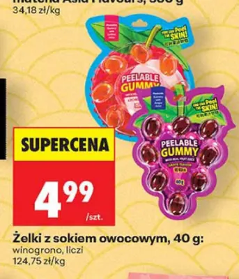 Żelki z sokiem owocowym liczi promocja w Biedronka