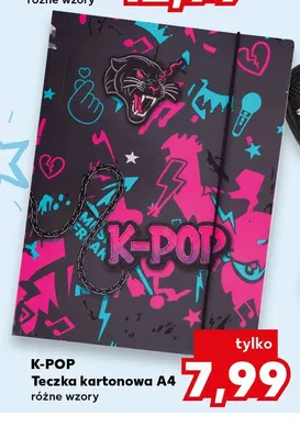 Teczka kartonowa A4 K-POP promocja w Kaufland
