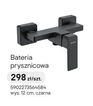 Bateria prysznicowa Valvex Harris wys. 12 cm czarna promocja w Castorama