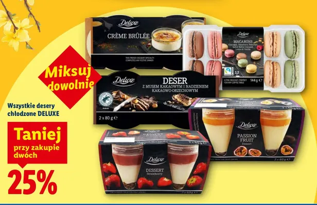 Wszystkie desery chłodzone Deluxe promocja w Lidl