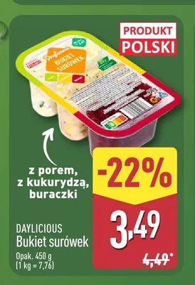 Bukiet surówek z kukurydzą Daylicious promocja w Aldi