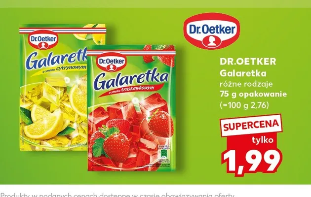 Galaretka o smaku cytrynowym Dr. Oetker promocja w Kaufland