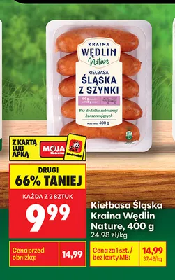 Kiełbasa śląska Kraina Wędlin Nature promocja w Biedronka