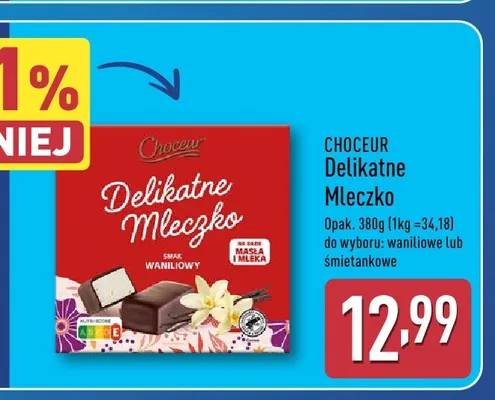 Delikatne Mleczko śmietankowe Choceur promocja w Aldi