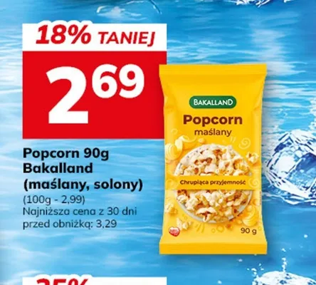 Popcorn solony Bakalland 90 g promocja w Hitpol