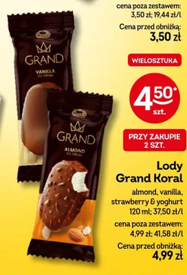 Lody Grand Koral almond promocja w Żabka