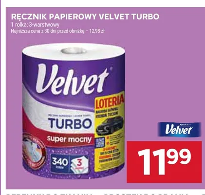 Ręcznik papierowy Velvet Turbo promocja w Stokrotka