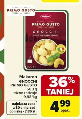 Makaron GNOCCHI PRIMO GUSTO promocja w Carrefour