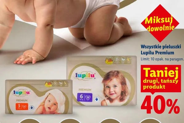 Pieluszki Lupilu Premium promocja w Lidl