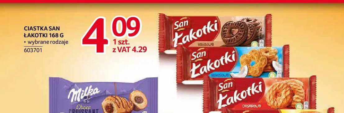 Ciastka San Łakotki maślane promocja w Selgros