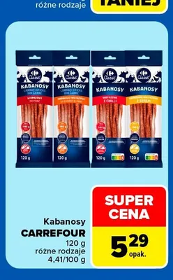Kabanosy wieprzowe Carrefour Classic promocja w Carrefour Market