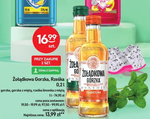 Wódka Żołądkowa Rześka limonka z miętą promocja w Żabka
