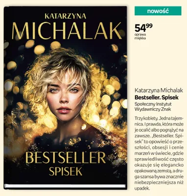 Książka Bestseller. Spisek Katarzyna Michalak promocja w Empik