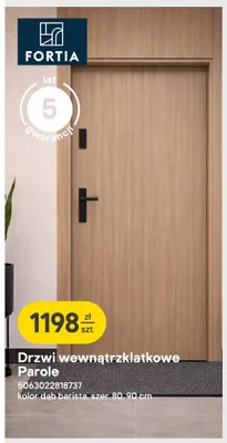 Drzwi wewnątrzklatkowe FORTIA Parole promocja w Castorama