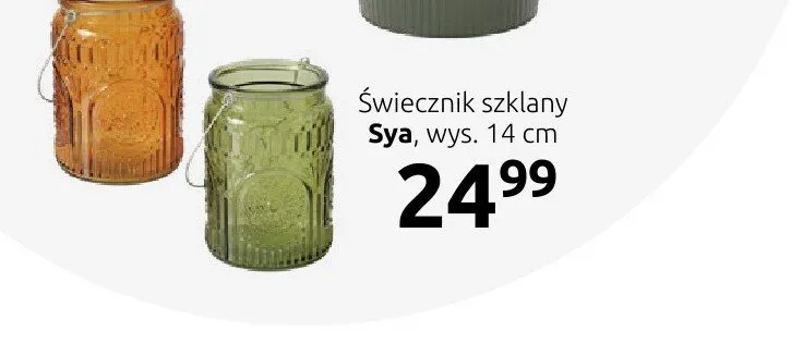 Świecznik szklany promocja w Black Red White