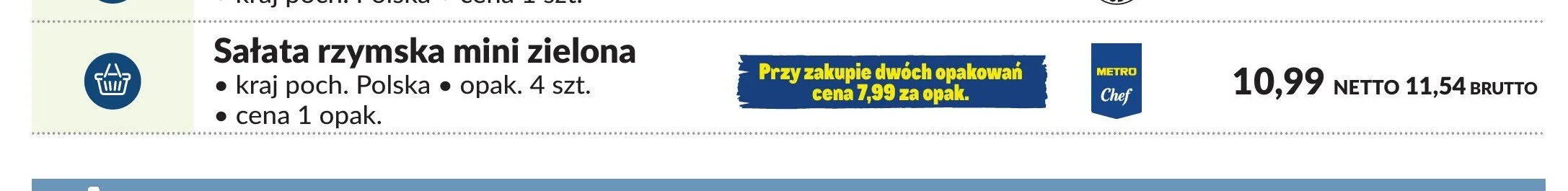 Sałata rzymska mini hiszpania promocja w Makro