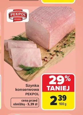 Szynka konserwowa Pekpol promocja w Carrefour