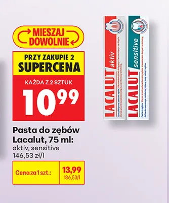 Pasta do zębów Lacalut aktiv promocja w Biedronka