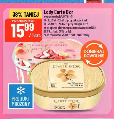 Lody Carte D'Or Les Classiques Vanilla promocja w POLOmarket