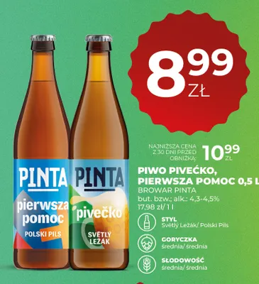 Piwo Pivečko Pinta promocja w Duży Ben