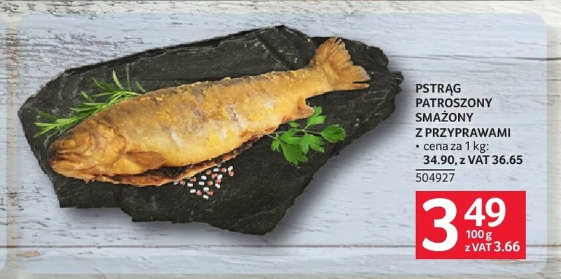 Pstrąg patroszony smażony z przyprawami promocja w Selgros