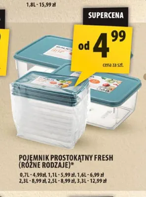 Pojemnik prostokątny Fresh 0,7 l Galicja promocja w Arhelan