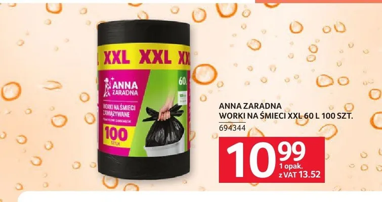 Worki na śmieci XXL 60l Anna Zaradna promocja w Selgros