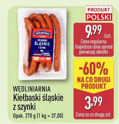 Kiełbaski śląskie z szynki promocja w Aldi
