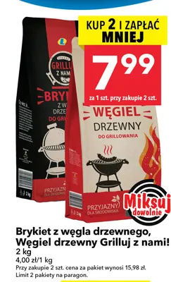 Węgiel drzewny Griluj z nami promocja w LEWIATAN