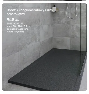 Brodzik konglomeratowy Luiro prostokątny promocja w Castorama