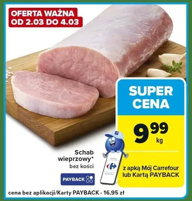 Schab wieprzowy bez kości promocja w Carrefour Express