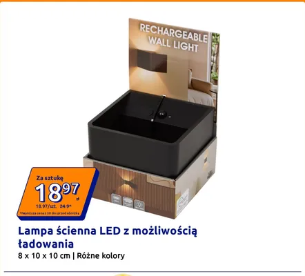 Lampa ścienna LED z możliwością ładowania promocja w Action