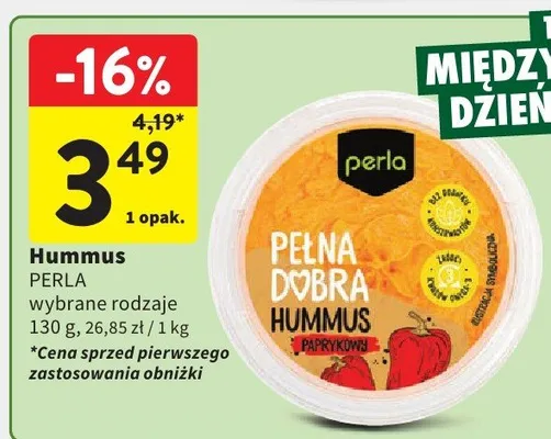 Hummus Perla paprykowy promocja w Intermarche