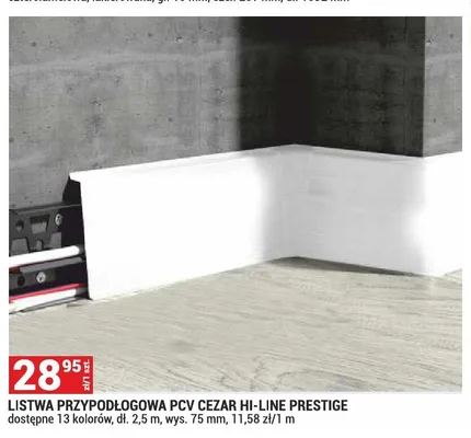 Listwa przypodłogowa PCV Cezar Hi-Line Prestige promocja w Merkury Market